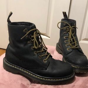 Rare Matte Black Dr Martin Boot Size 8
